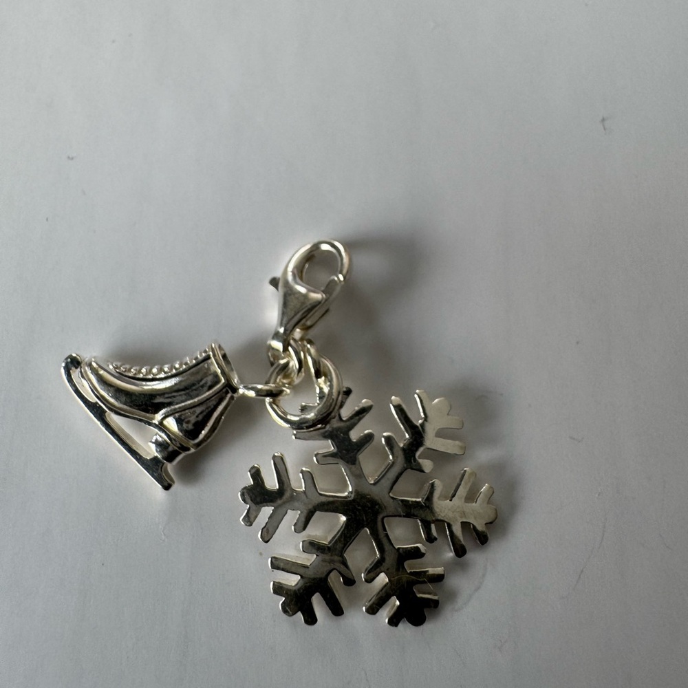 Thomas Sabo Silver Snowflake and Ice Skate Charm